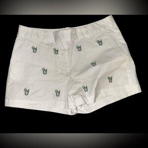*NWT* Vineyard Vines White Shorts with Green Margarita Embroidery Sz. 8